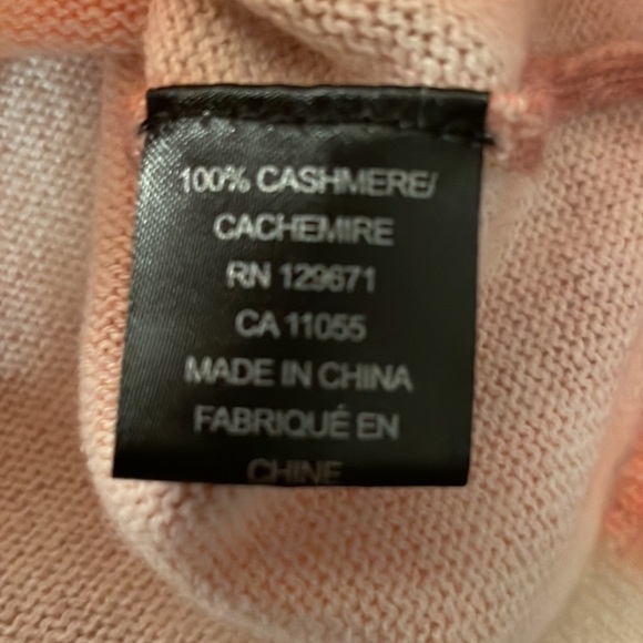 𝅺360 Cashmere Waterfall of Striated Colors Quarter Sleeve Cashmere Sweater - Picture 8 of 10